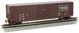 ACF 50'6" Outside-Braced Boxcar - Flashing Rear End Device - Ready-to-Run -- St. Louis - San Francisco #44213 (Boxcar Red, white)-1