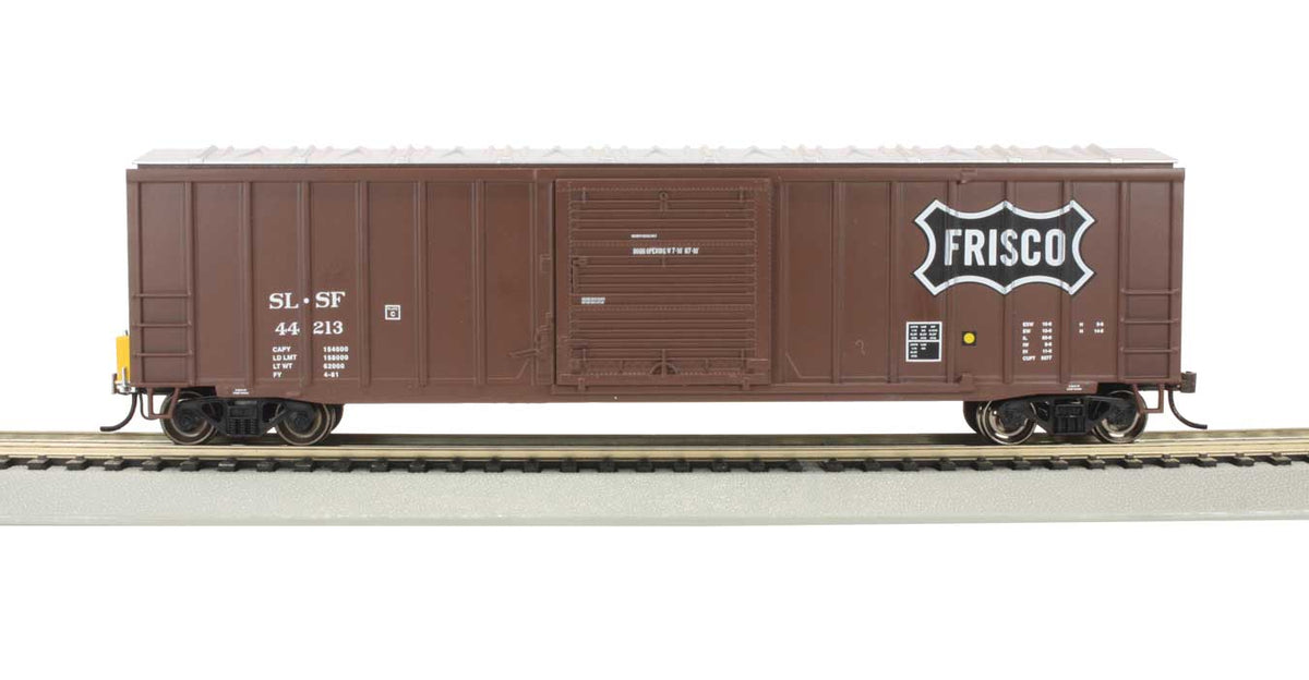 ACF 50'6" Outside-Braced Boxcar - Flashing Rear End Device - Ready-to-Run -- St. Louis - San Francisco #44213 (Boxcar Red, white)-2