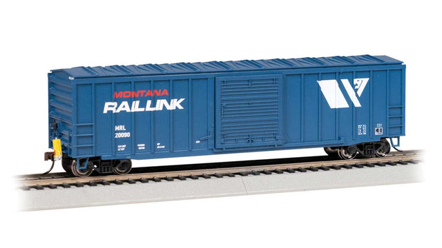 ACF 50'6" Outside-Braced Boxcar - Flashing Rear End Device - Ready to Run -- Montana Rail Link #20090 (blue, white, red)