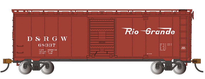 Steam-Era 40' Steel Boxcar - Ready to Run - Silver Series(R) -- Denver & Rio Grande Western 68337