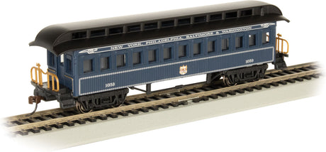Old-Time Wood Coach with Round-End Clerestory Roof - Ready to Run -- Baltimore & Ohio (Royal Blue Scheme, blue, black)
