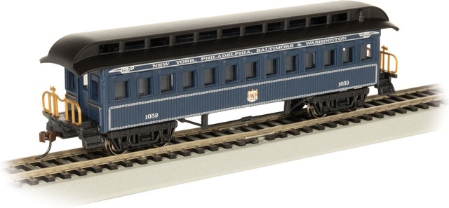 Old-Time Wood Coach with Round-End Clerestory Roof - Ready to Run -- Baltimore & Ohio (Royal Blue Scheme, blue, black)