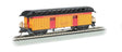 Old Time Wood Baggage with Round-End Clerestory Roof - Ready to Run -- Western & Atlantic (yellow, red, black)