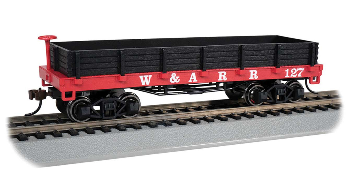 Old-Time Wood Gondola - Ready to Run -- Western & Atlantic #127 (red, black)