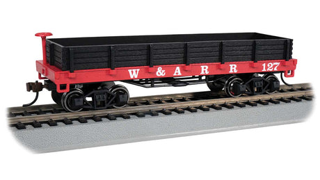 Old-Time Wood Gondola - Ready to Run -- Western & Atlantic #127 (red, black)