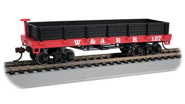 Old-Time Wood Gondola - Ready to Run -- Western & Atlantic #127 (red, black)