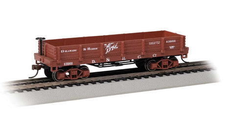 Old-Time Wood Gondola - Ready to Run -- Delaware & Hudson #13161 (Boxcar Red)