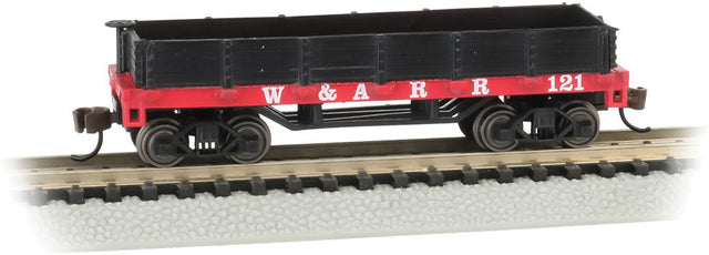 Old-Time Wood Gondola - Ready to Run -- Western & Atlantic #121 (red)