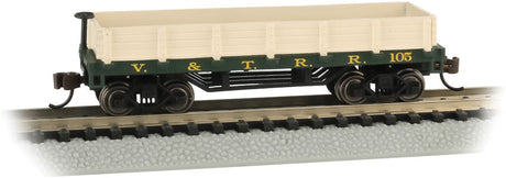 Old-Time Wood Gondola - Ready to Run -- Virginia & Truckee #105 (green)
