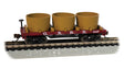 Old-Time Wood Tank Car with 3 Tanks - Ready to Run -- Great Northern (Boxcar Red)