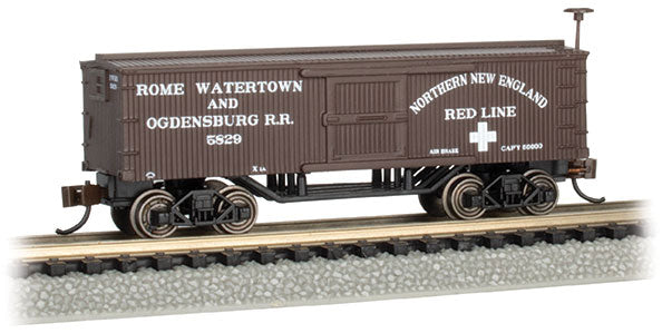 Old-Time Wood Boxcar - Ready to Run -- Rome, Watertown and Ogdensburg