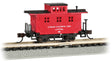 Old-Time Wood Bobber Caboose - Ready to Run -- Union Pacific #12 (Boxcar Red)