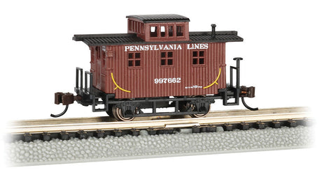 Old-Time Wood Bobber Caboose - Ready to Run -- Pennsylvania Lines #997662 (Boxcar Red)