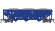 Bethlehem Steel 3-Bay 100-Ton Open Hopper - Ready to Run - Silver Series(R) -- Metro-North #1329 MOW blue, yellow conspicuity marks)