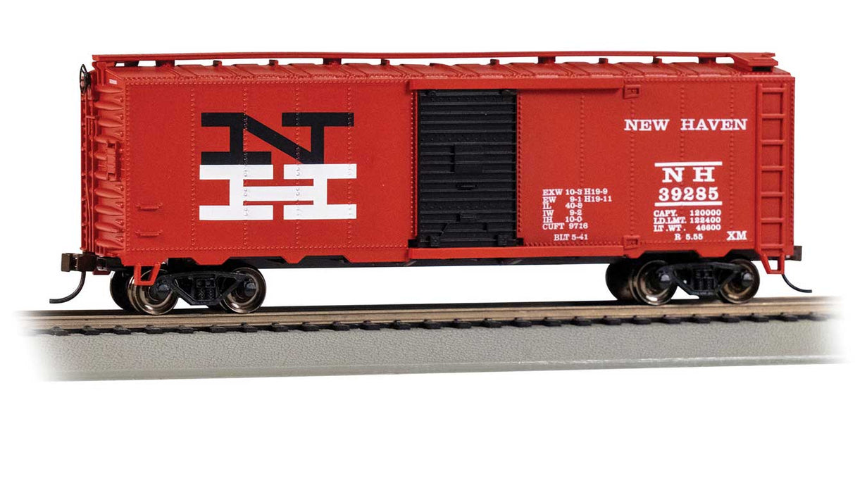 Pullman-Standard PS-1 40' Steel Boxcar - Ready to Run - Silver Series(R) -- New Haven #39285 (vermillion, black, white; Large NH Logo)