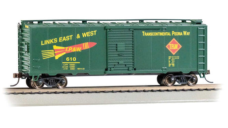 Pullman-Standard PS-1 40' Steel Boxcar - Ready to Run - Silver Series(R) -- Toledo, Peoria & Western #16029 (green, red, yellow, Rocket Logo)