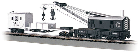 250-Ton Crane Derrick with Boom Tender - Silver Series(R) -- Atchison, Topeka & Santa Fe (black, silver)-2