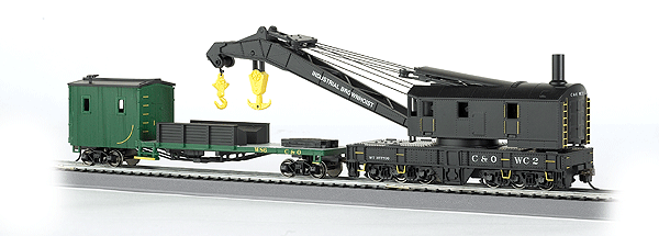 250-Ton Crane Car & Boom Tender - Silver Series(R) -- Chesapeake & Ohio-1