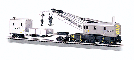 250-Ton Crane Car & Boom Tender - Silver Series(R) -- Maintenance-of-Way (Silver, black)