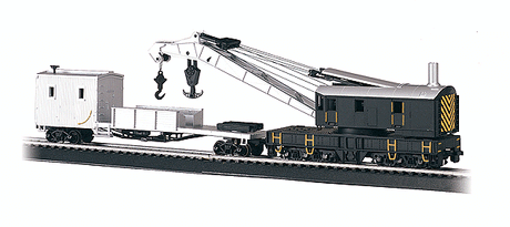 250-Ton Crane Car & Boom Tender - Silver Series(R) -- Painted, Unlettered (black, silver)