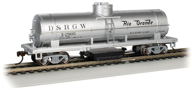 Track Cleaning Tank Car - Ready to Run - Silver Series(R) -- Denver & Rio Grande Western #X-2905 (silver, Water Service)