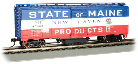 Track Cleaning 40' Boxcar w/Removable Dry Pad - Ready-to-Run -- New Haven #45062 (red, white, blue; State of Maine)