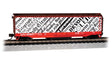 Track Cleaning 50' Plug-Door Boxcar - Ready to Run -- Canadian National #401527 (Boxcar Red, yellow, white; Newsprint Graphics)