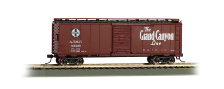 40' Steel Boxcar - Ready to Run -- Atchison, Topeka & Santa Fe (Boxcar Red; Map Scheme, "Grand Canyon Line")