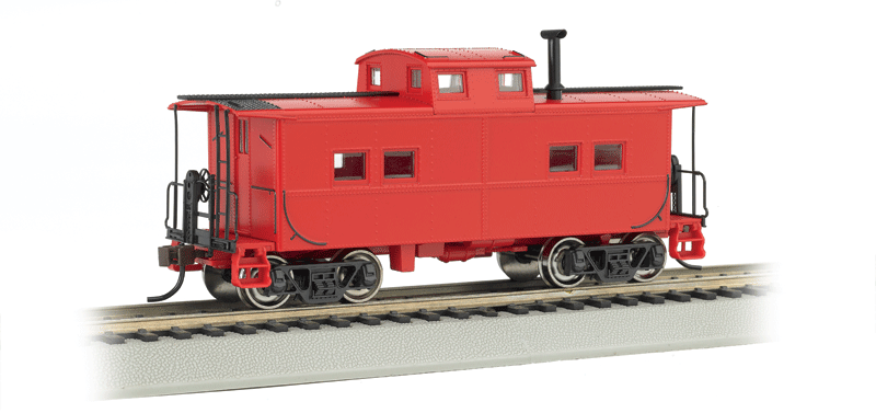 Northeast-Style Steel Cupola Caboose - Ready to Run - Silver Series(R) -- Painted, Unlettered (Caboose Red)-1