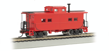 Northeast-Style Steel Cupola Caboose - Ready to Run - Silver Series(R) -- Painted, Unlettered (Caboose Red)-1
