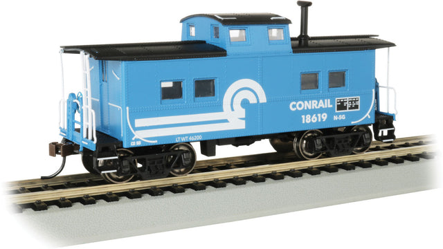 Northeast-Style Steel Cupola Caboose - Ready to Run - Silver Series(R) -- Conrail 18619 (blue, white)
