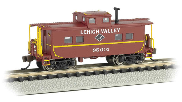 Northeast-Style Steel Cupola Caboose - Ready to Run - Silver Series(R) -- Lehigh Valley #95002 (Boxcar Red, yellow, black)