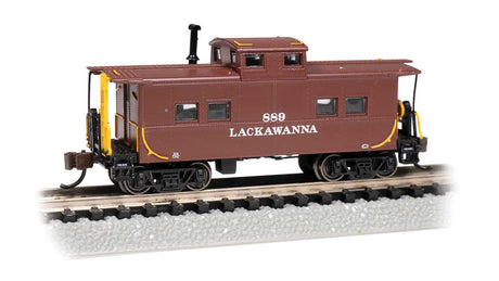Northeast-Style Steel Cupola Caboose - Ready to Run - Silver Series(R) -- Delaware, Lackawanna & Western #889 (Boxcar Red)