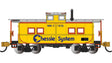 Northeast-Style Steel Cupola Caboose - Ready to Run - Silver Series(R) -- Chessie System WM #C-1836 (yellow, blue, vermillion, silver)