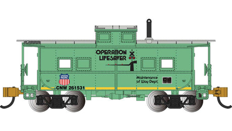 Northeast-Style Steel Cupola Caboose - Ready to Run - Silver Series(R) -- Union Pacific #261531 (MOW green, Operation Lifesaver Logo)