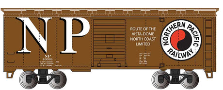 Pullman-Standard PS-1 40' Steel Boxcar - Ready to Run - Silver Series(R) -- Northern Pacific 27231 (Boxcar Red, white, red, black, Large Monad and NP)-1