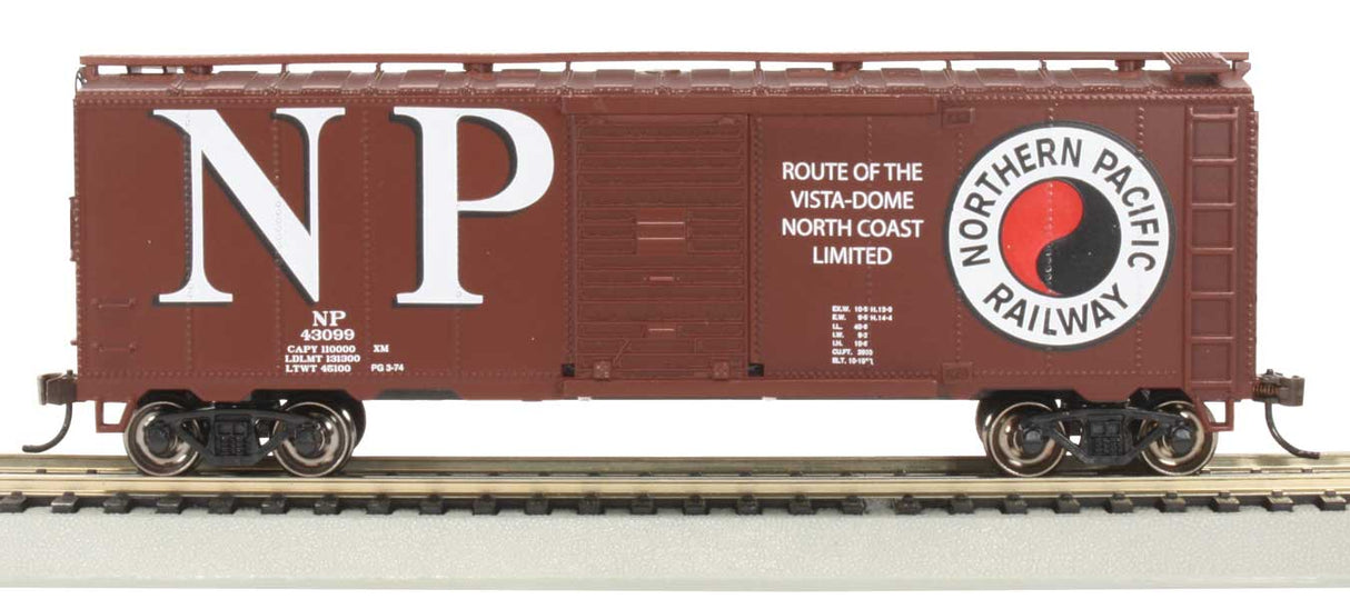 Pullman-Standard PS-1 40' Steel Boxcar - Ready to Run - Silver Series(R) -- Northern Pacific 27231 (Boxcar Red, white, red, black, Large Monad and NP)-2