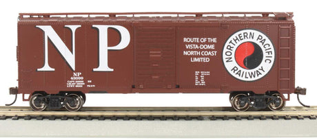 Pullman-Standard PS-1 40' Steel Boxcar - Ready to Run - Silver Series(R) -- Northern Pacific 27231 (Boxcar Red, white, red, black, Large Monad and NP)-2