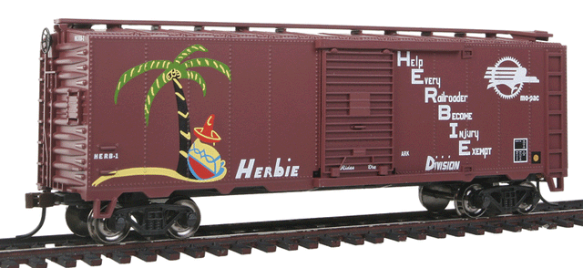 Pullman-Standard 40' Steel Boxcar - Ready to Run - Silver Series(R) -- Missouri Pacific (Boxcar Red, Herbie Safety Car)-1