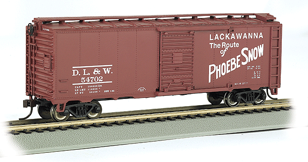 Pullman-Standard 40' Steel Boxcar - Ready to Run - Silver Series(R) -- Erie-Lackawanna ("Route of Phoebe Snow" Logo)