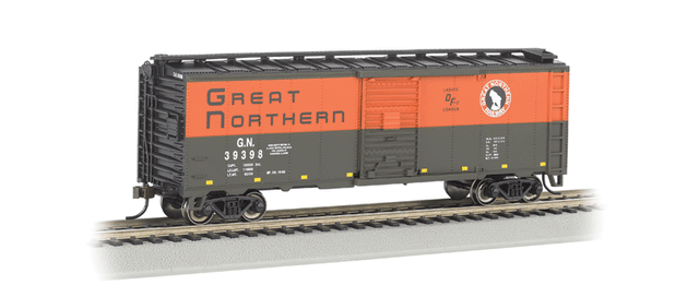 AAR 40' Steel Boxcar - Ready to Run - Silver Series(R) -- Great Northern #39398 (Omaha Orange, Pullman Green)-1