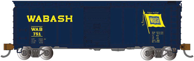 AAR 40' Steel Boxcar - Ready to Run - Silver Series(R) -- Wabash (blue)