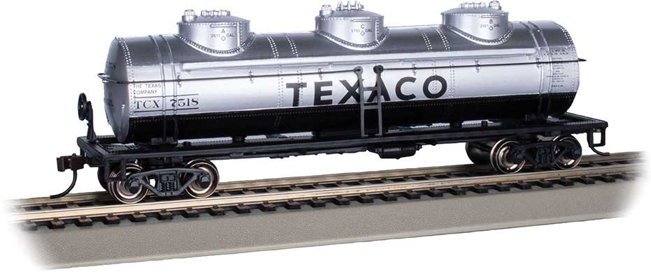 40' 3-Dome Tank Car - Ready to Run - Silver Series(R) -- Texaco #7518