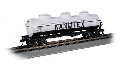 40' 3-Dome Tank Car - Ready to Run - Silver Series(R) -- Kanotex KOTX #879 (white, black; Billboard Lettering)