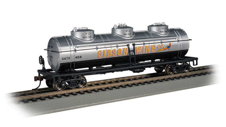 40' 3-Dome Tank Car - Ready to Run - Silver Series(R) -- Gibson Wine Co. GATX #459 (silver, orange, black)