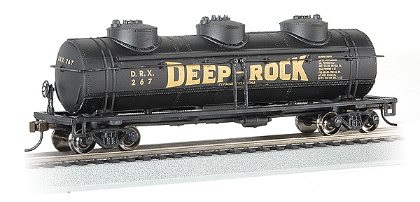 40' 3-Dome Tank Car - Ready to Run - Silver Series(R) -- Deep Rock-1