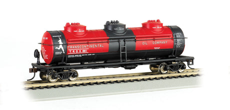 40' 3-Dome Tank Car - Ready to Run - Silver Series(R) -- Transcontinental Oil Company-2