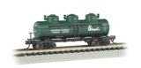 3-Dome Tank Car - Ready-to-Run -- Canadian Chemical Co., Ltd. GATX (green, white, black; Chemcell Logo)-1