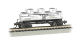 3-Dome Tank Car - Ready-to-Run -- Northern California Wineries (silver)-1