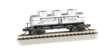 3-Dome Tank Car - Ready-to-Run -- Carbide & Carbon Chemicals Corp. (silver)-1